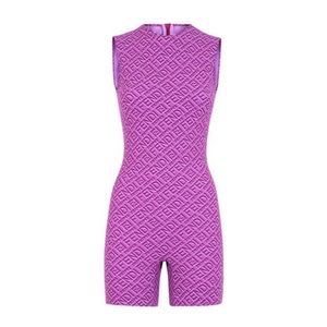 FENDIxSKIMS Sleeveless Mid Thigh Bodysuit Romper Onesie